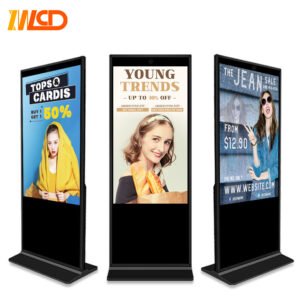 Vertical 43 50 55 inch infrared touch screen wifi usb android lcd indoor advertising kiosks digital signage for shopping mall