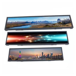 19/21/24/28//29/36/43/48/ inch lcd screen stretched bar digital shelf display/edge display/wide lcd panel sign